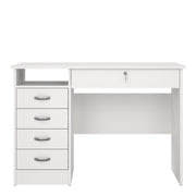 Function Plus Desk 5 Drawers – White – image 2