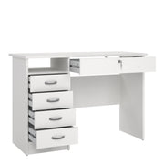Function Plus Desk 5 Drawers – White – image 4