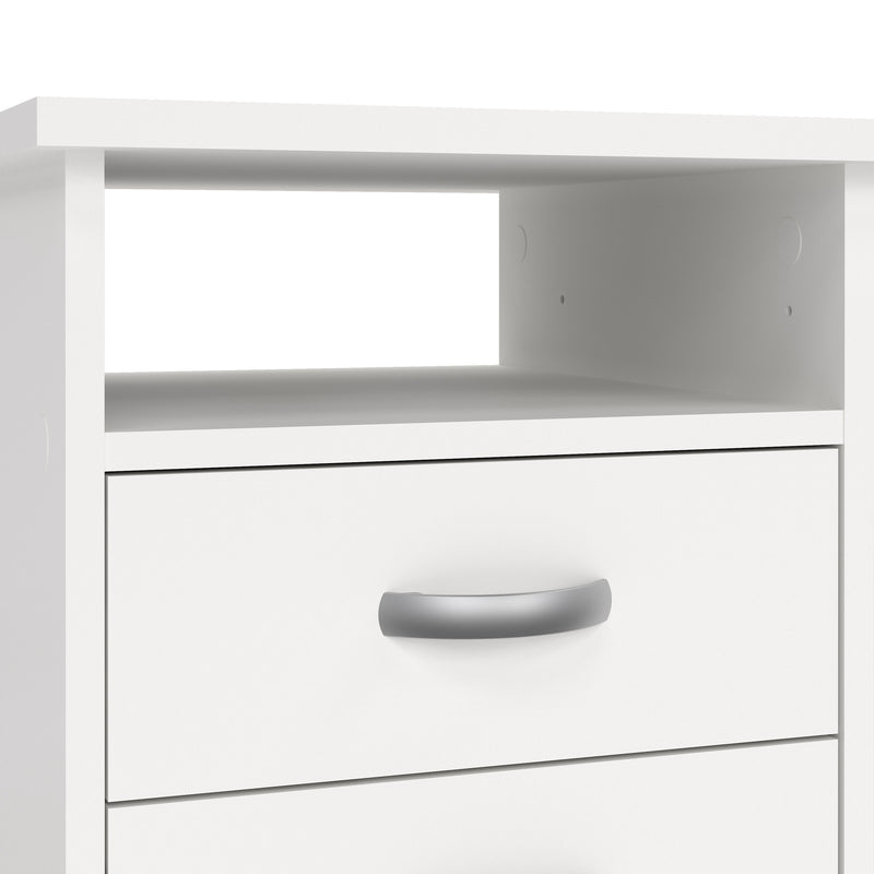 Function Plus Desk 5 Drawers – White – image 6