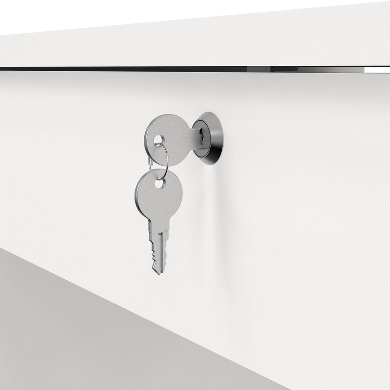 Function Plus Desk 5 Drawers – White – image 7