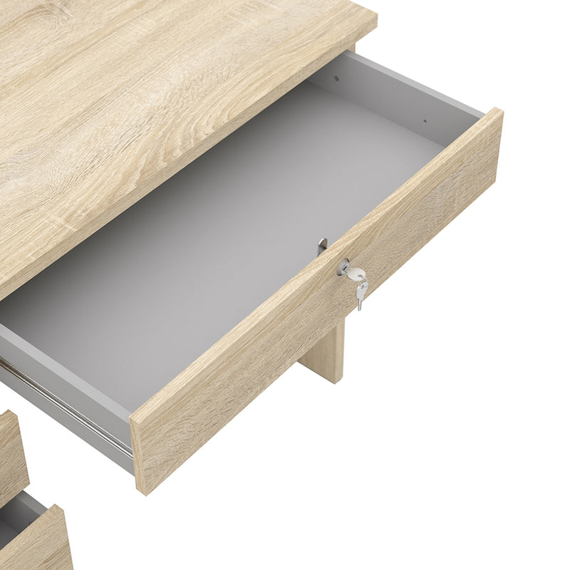 Function Plus Desk 5 Drawers – Oak – image 10