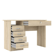 Function Plus Desk 5 Drawers – Oak – image 5
