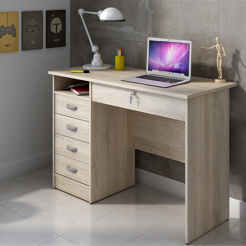 Function Plus Desk 5 Drawers – Oak – image 7