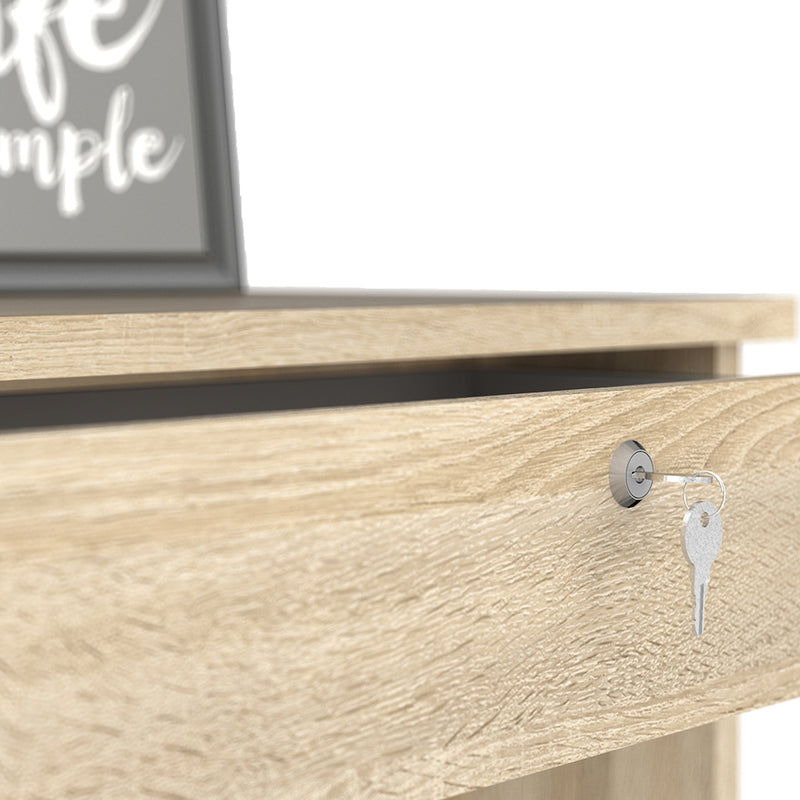 Function Plus Desk 5 Drawers – Oak – image 9