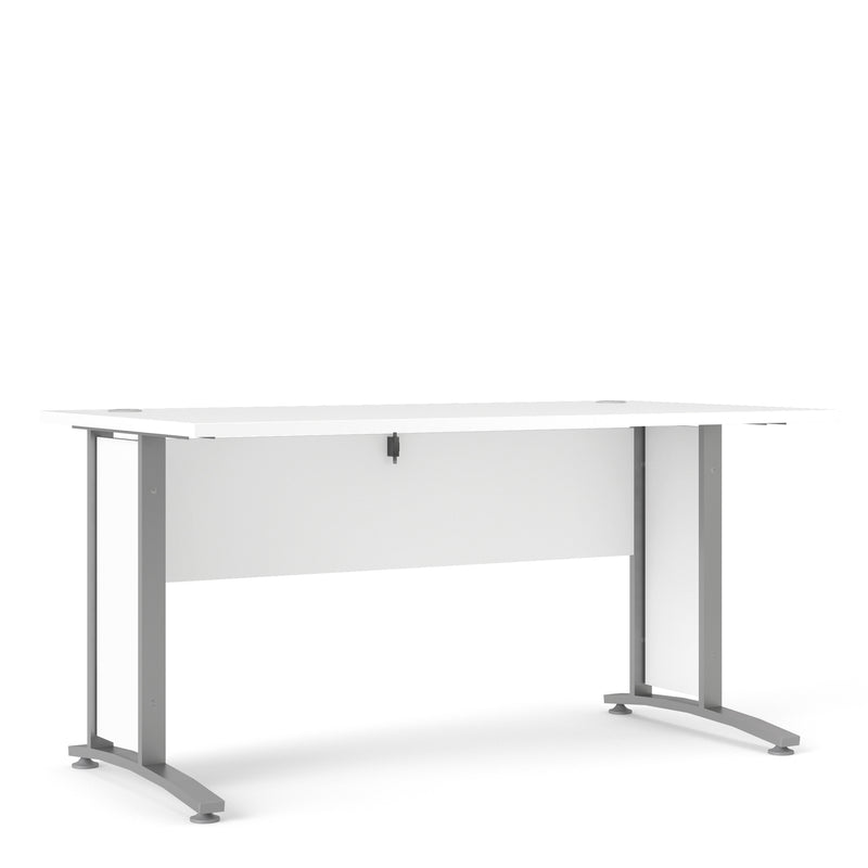 Prima Desk with Steel Legs – White – image 1