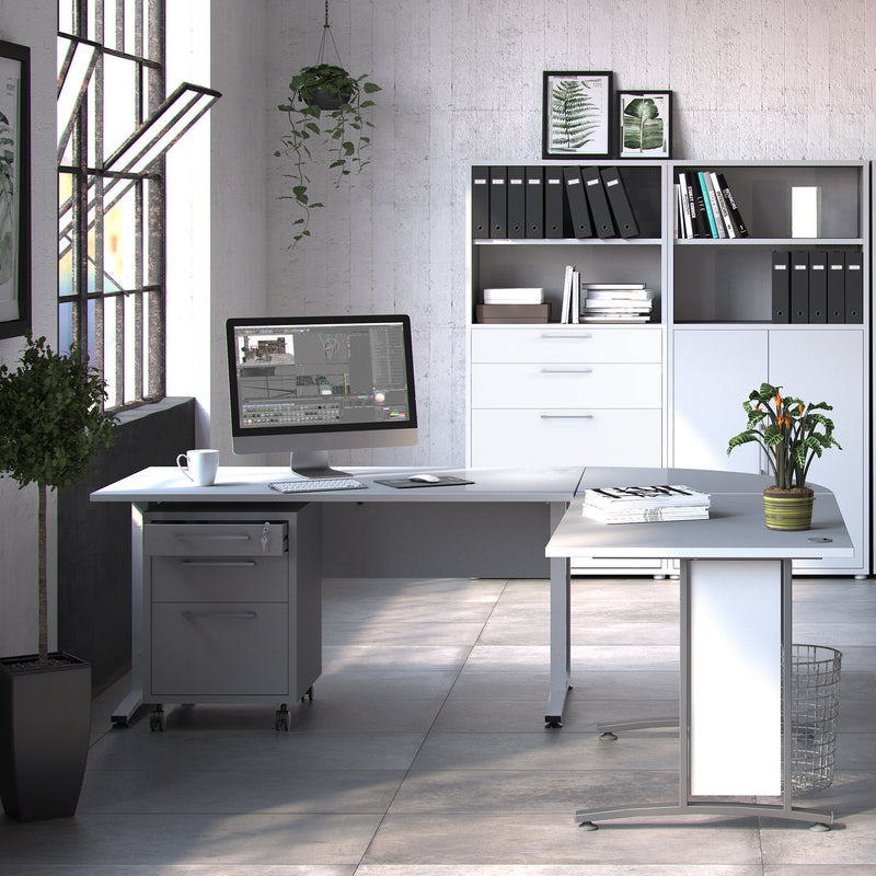 Prima Desk with Steel Legs – White – image 4