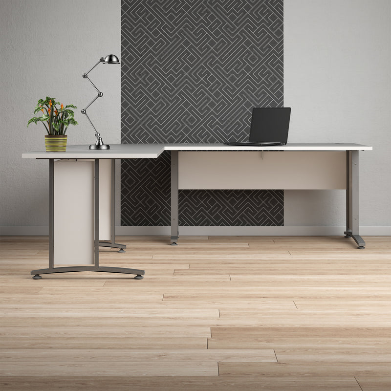 Prima Desk with Steel Legs – White – image 5