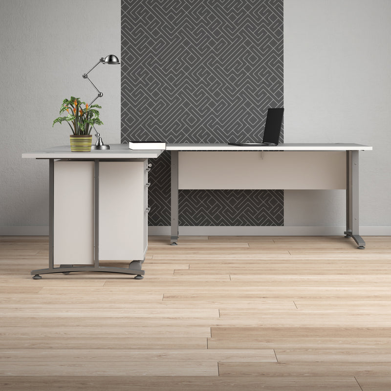 Prima Desk with Steel Legs – White – image 8