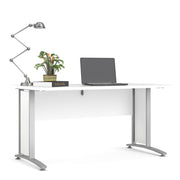 Prima Desk with Steel Legs – White – image 9