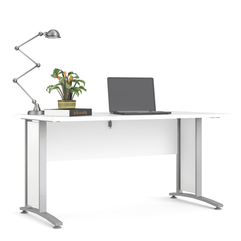 Prima Desk with Steel Legs – White – image 9