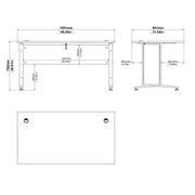 Prima Desk with Legs – White – image 5