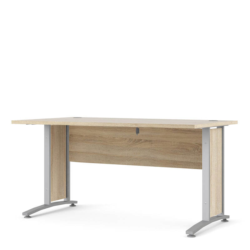Prima Desk with Steel Legs – Oak – image 2