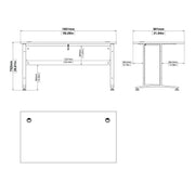 Prima Desk with Steel Legs – Oak – image 5