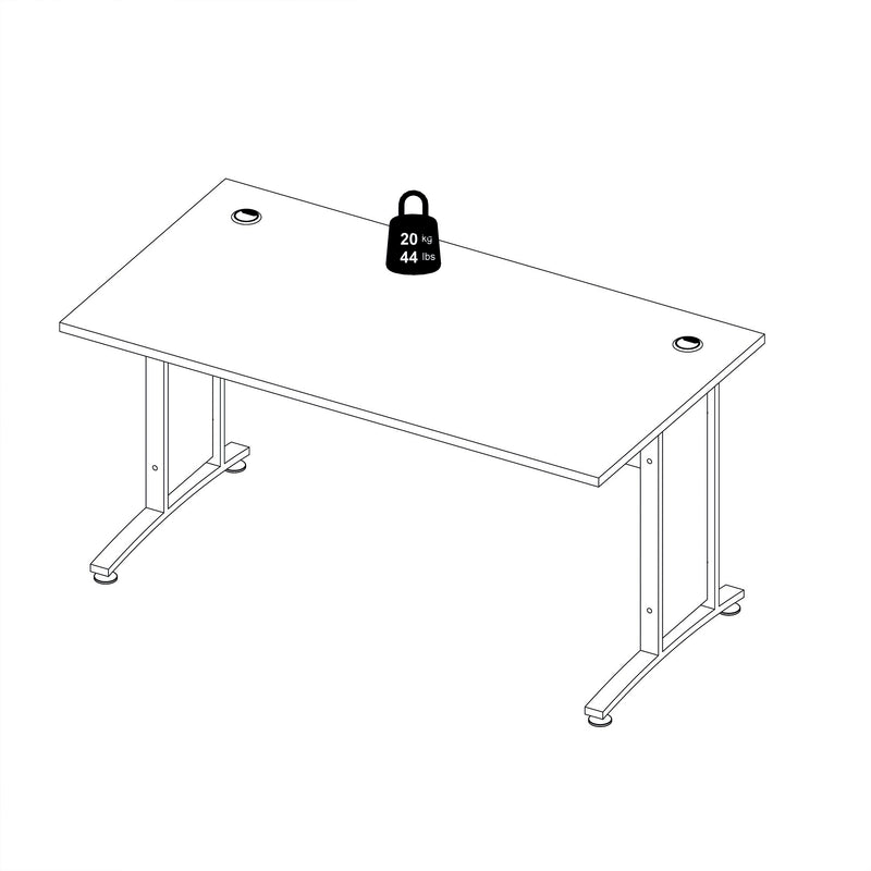 Prima Desk with Steel Legs – Oak – image 6