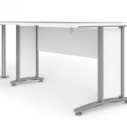 Prima Desk Woodgrain with Steel Legs – White – image 10