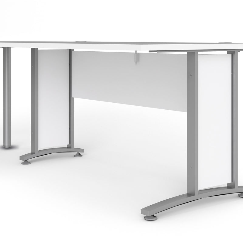 Prima Desk Woodgrain with Steel Legs – White – image 10