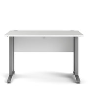 Prima Desk Woodgrain with Steel Legs – White – image 2