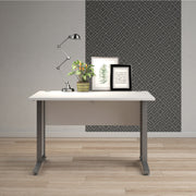 Prima Desk Woodgrain with Steel Legs – White – image 7
