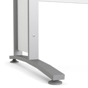 Prima Desk Woodgrain with Steel Legs – White – image 9