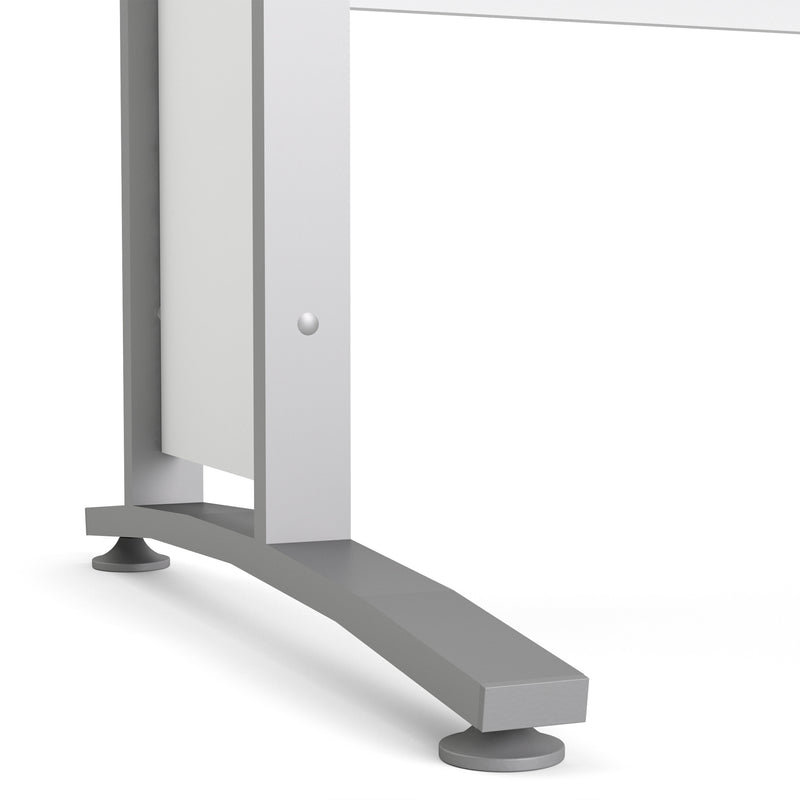 Prima Desk Woodgrain with Steel Legs – White – image 9