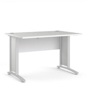 Prima Desk Woodgrain with Legs – White – image 1