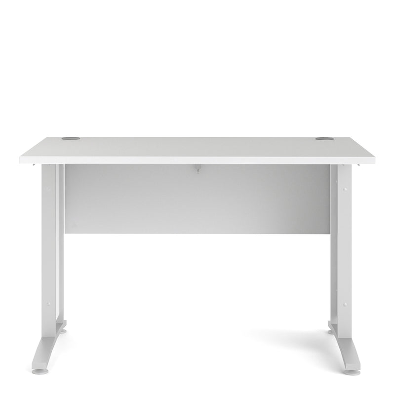 Prima Desk Woodgrain with Legs – White – image 2