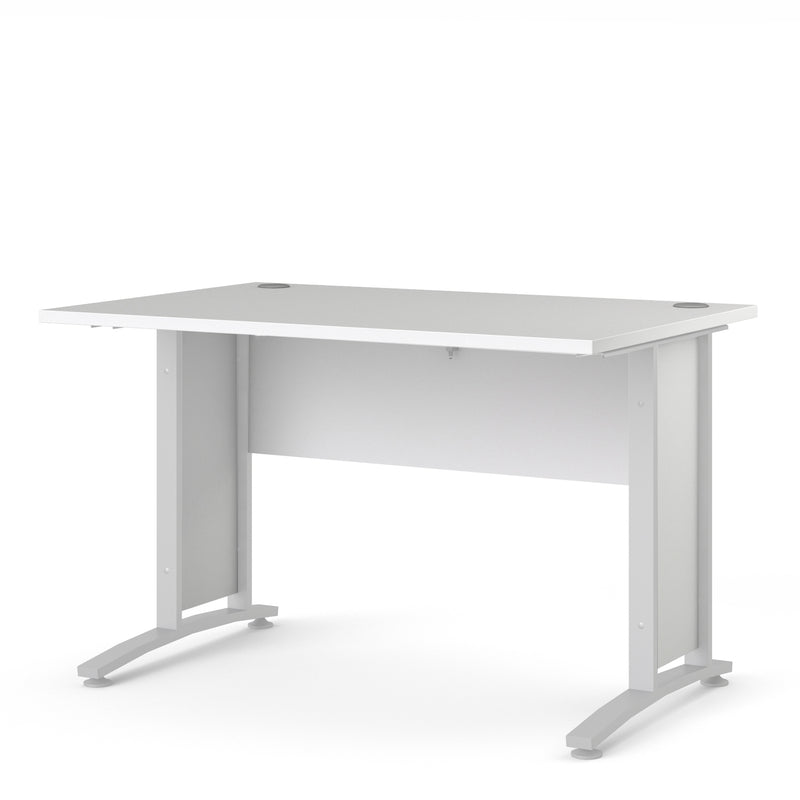 Prima Desk Woodgrain with Legs – White – image 3