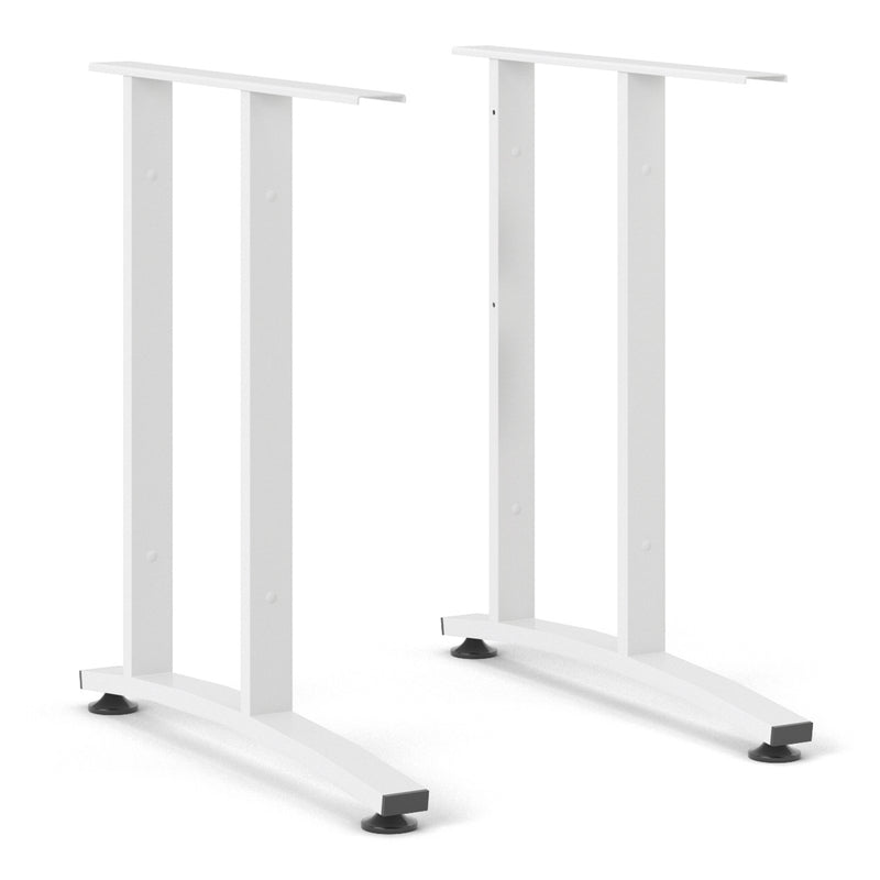 Prima Desk Woodgrain with Legs – White – image 7