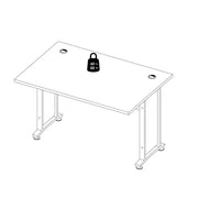 Prima Desk Woodgrain with Legs – White – image 9