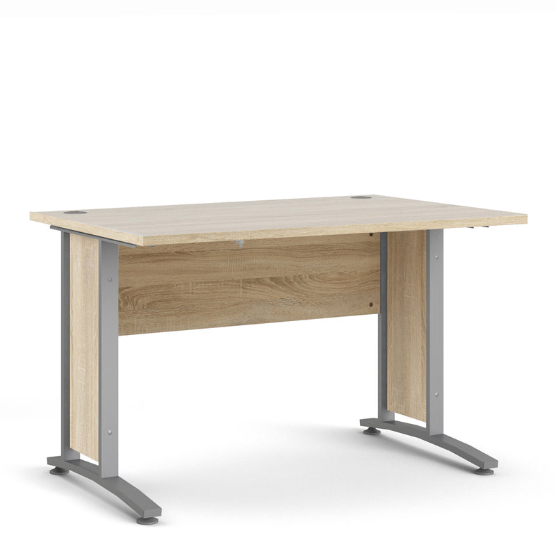 Prima Desk Woodgrain with Steel Legs – Oak – image 1
