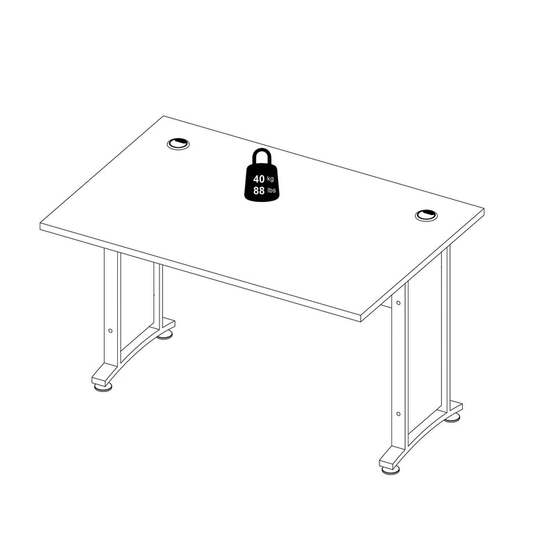Prima Desk Woodgrain with Steel Legs – Oak – image 8