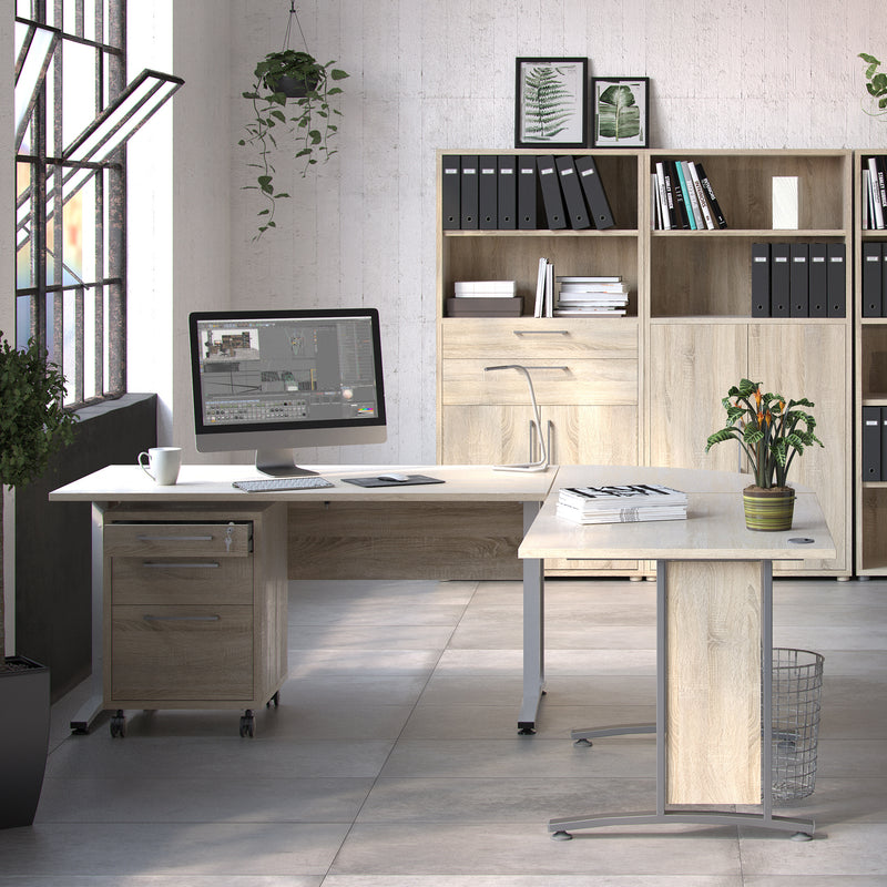 Prima Desk Woodgrain with Legs – Oak – image 3