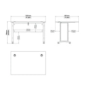 Prima Desk Woodgrain with Legs – Oak – image 7