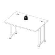 Prima Desk Woodgrain with Legs – Oak – image 8