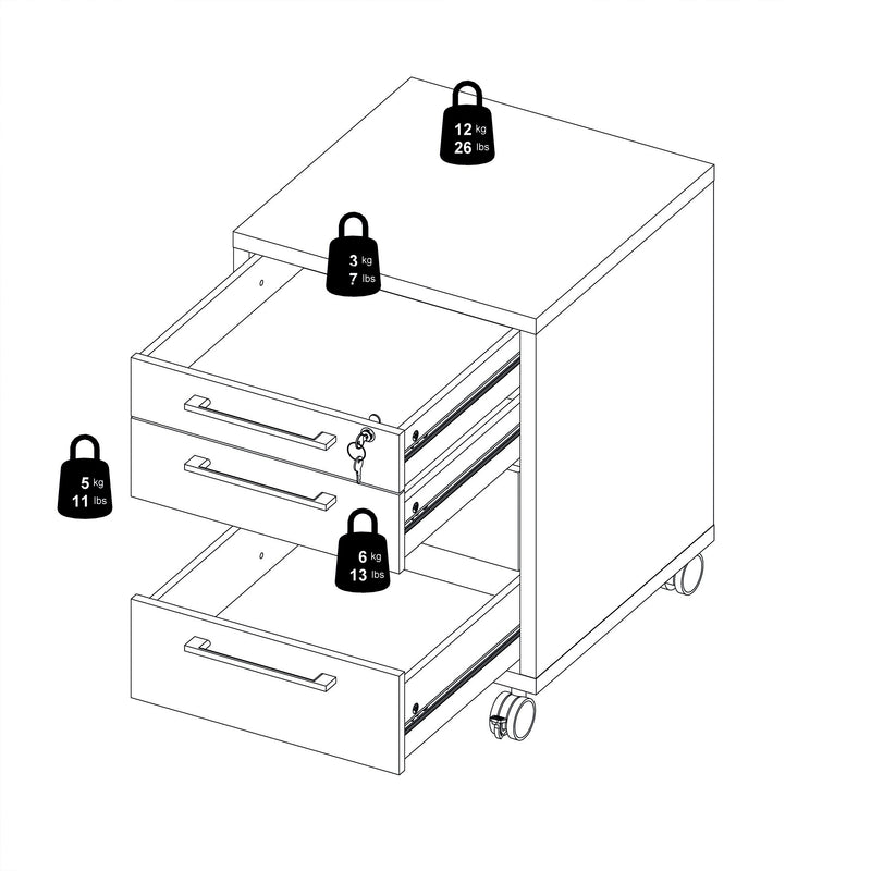 Prima Mobile Cabinet in White – image 15