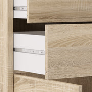Prima Bookcase 3 Shelves with 2 Drawers 2 Doors – Oak – image 9
