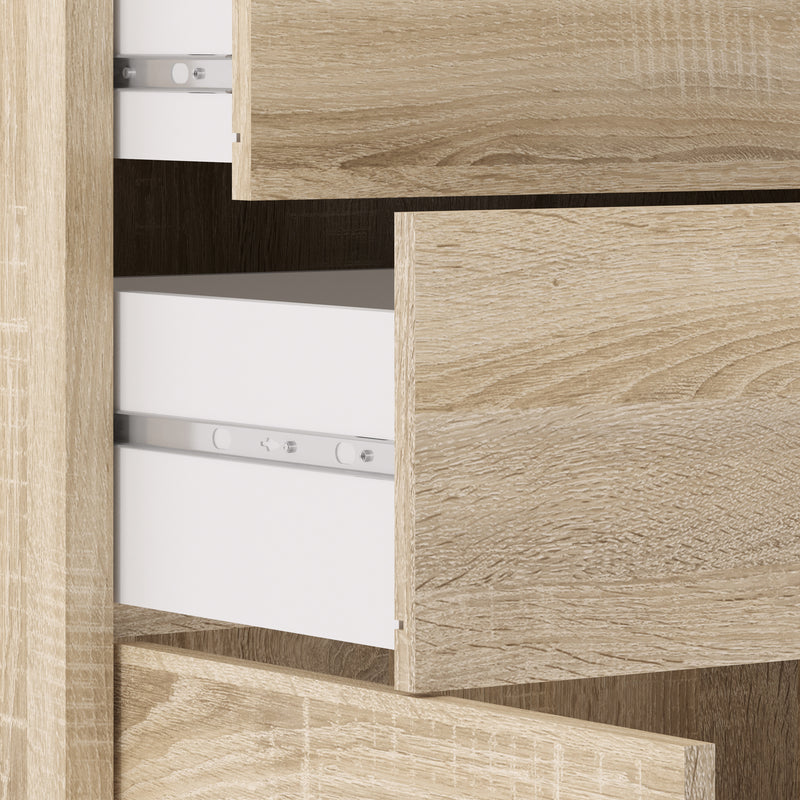Prima Bookcase 3 Shelves with 2 Drawers 2 Doors – Oak – image 9