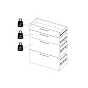 Prima Bookcase 2 Shelves With 2 Drawers 2 File Drawers – image 12
