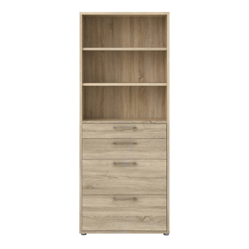 Prima Bookcase 2 Shelves With 2 Drawers 2 File Drawers – image 2