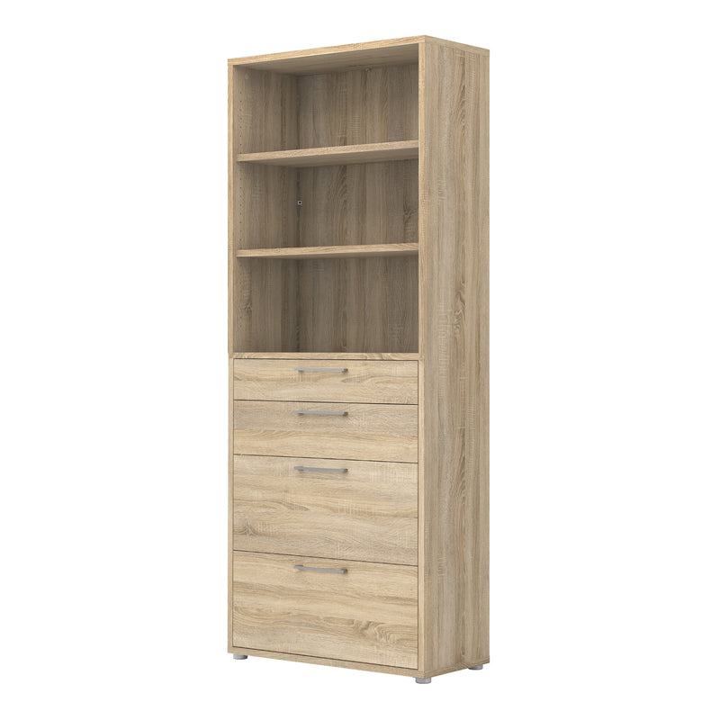 Prima Bookcase 2 Shelves With 2 Drawers 2 File Drawers – image 3