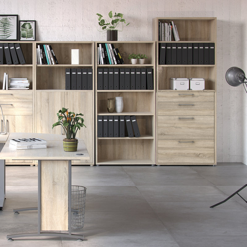 Prima Bookcase 2 Shelves With 2 Drawers 2 File Drawers – image 5