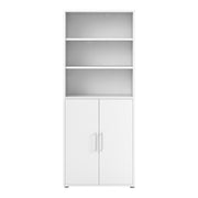 Prima Bookcase 4 Shelves with 2 Doors – White – image 2