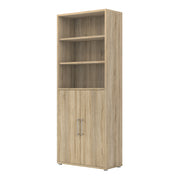 Prima Bookcase 4 Shelves with 2 Doors – Oak – image 3
