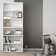 Prima Bookcase 5 Shelves – White – image 4