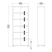 Prima Bookcase 5 Shelves – White – image 9