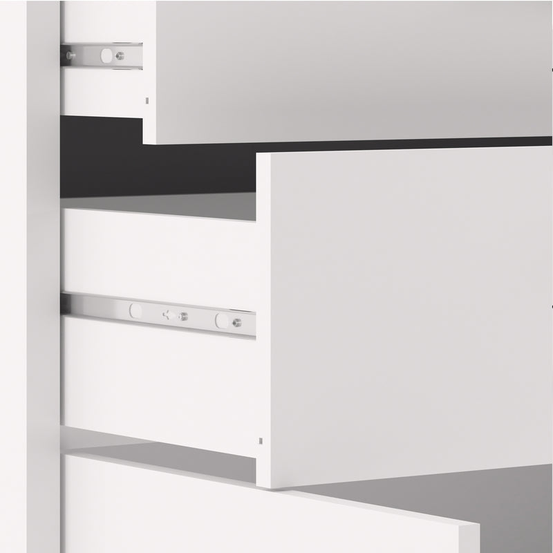 Prima Bookcase 1 Shelf With 2 Drawers 2 Doors Woodgrain – White – image 7
