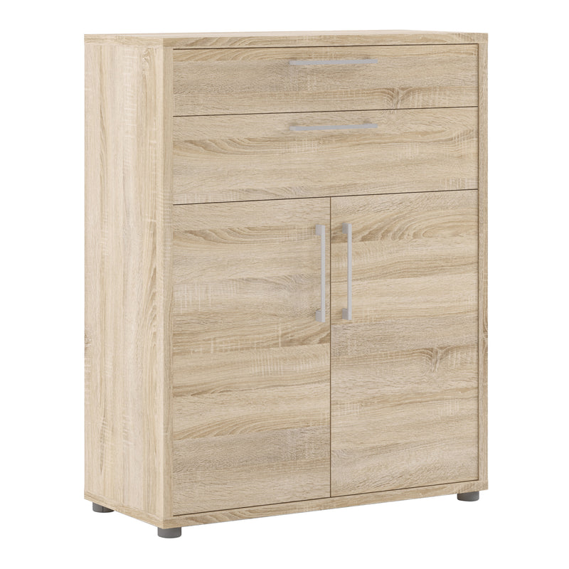 Prima Bookcase 1 Shelf With 2 Drawers 2 Doors Woodgrain – Oak – image 1