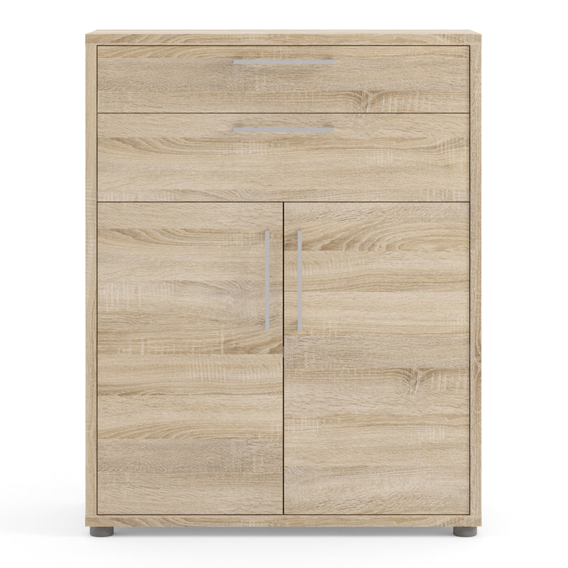 Prima Bookcase 1 Shelf With 2 Drawers 2 Doors Woodgrain – Oak – image 2