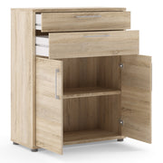 Prima Bookcase 1 Shelf With 2 Drawers 2 Doors Woodgrain – Oak – image 4