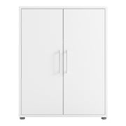 Prima Bookcase 2 Shelves with 2 Doors Woodgrain – White – image 2